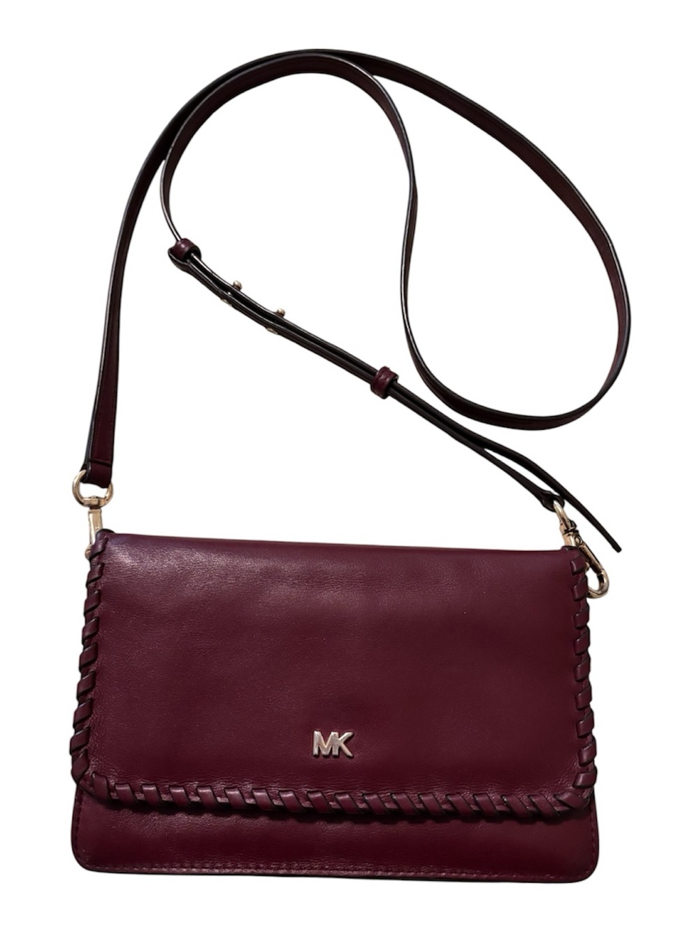 Michael Kors burgundy compact crossbody